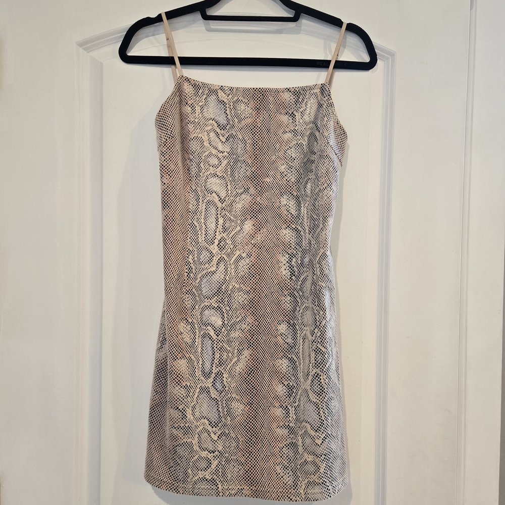 Urban Outfitters Motel Selest Snake Print Mini Bodycon Dress Size Large